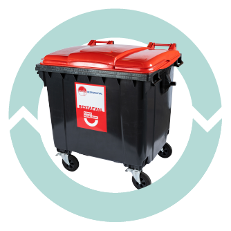 Rolcontainer 1100 restafval