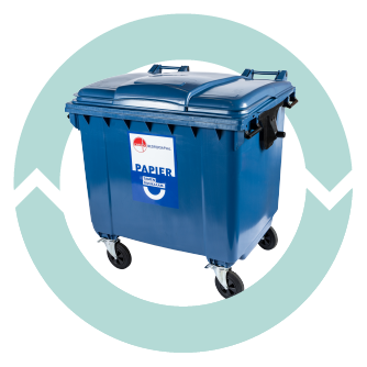 Rolcontainer 1100 papierafval