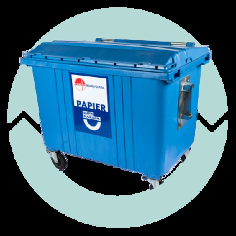 Papier en karton ? Kies voor een 1100 liter rolcontainer. | Omrin